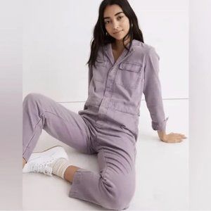 Madewell Signature Coverall Jumpsuit in Smokey Grape; XS or S